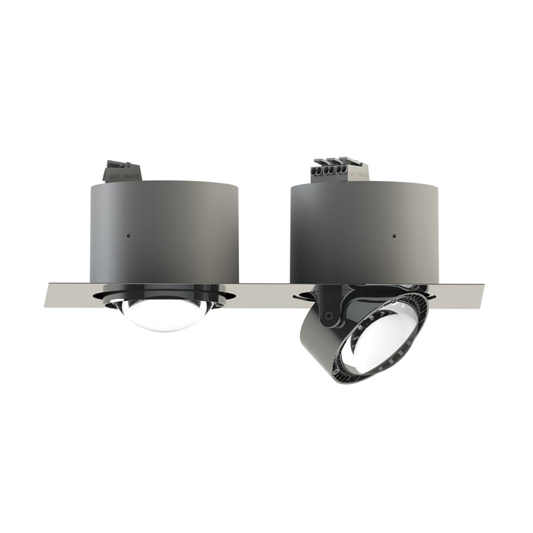 Top Light Puk Mini Inside Deckeneinbauleuchte zweiflammig chrommatt | Standard-Fassung 7-73001-H