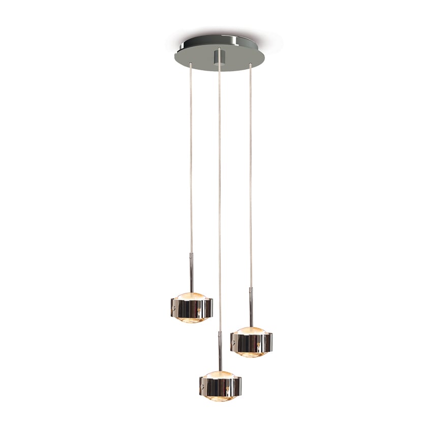 Top Light Puk Maxx Drop Trio Pendelleuchte chrommatt | Standard-Fassung 5-360031-H