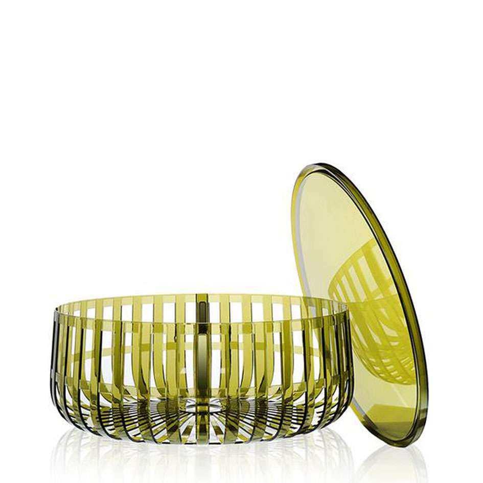 Kartell Panier Container dunkelgrün transparent 08860X5