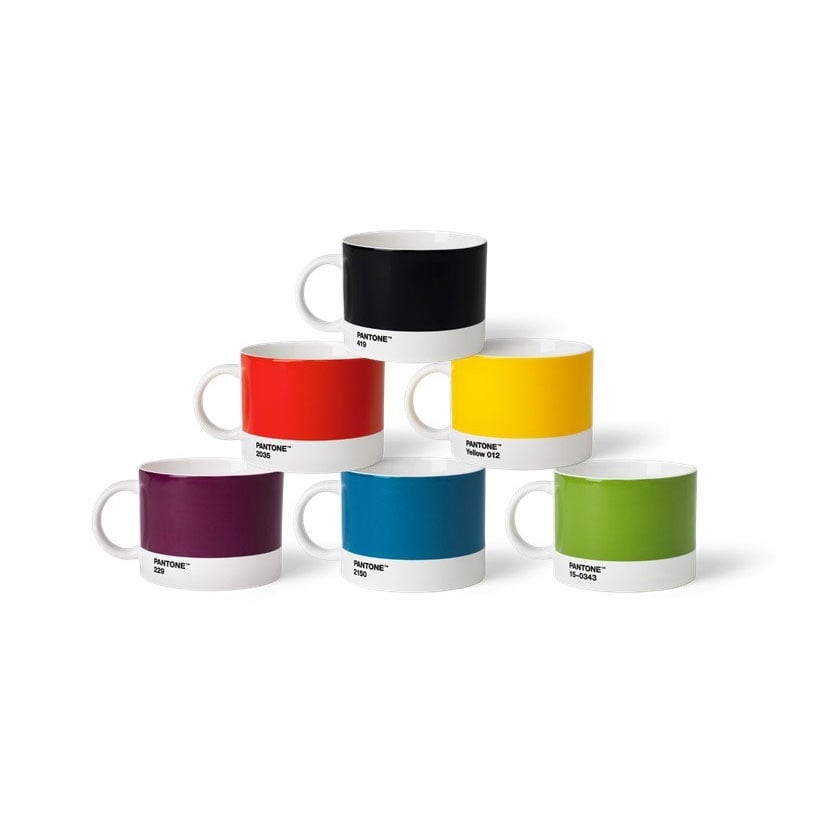 Pantone Porzellan Teebecher 6er-Set