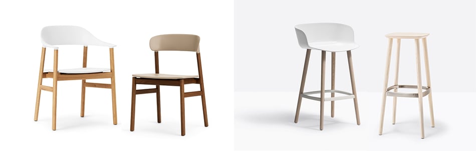 Normann Copenhagen Herit-Kollektion und Pedrali Babila Barhocker