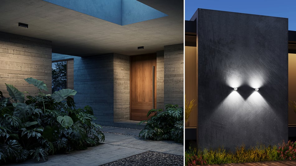 IP44 slat Wandleuchte/Deckenleuchte und Top Light Puk Maxx Wall Outdoor Wandleuchte