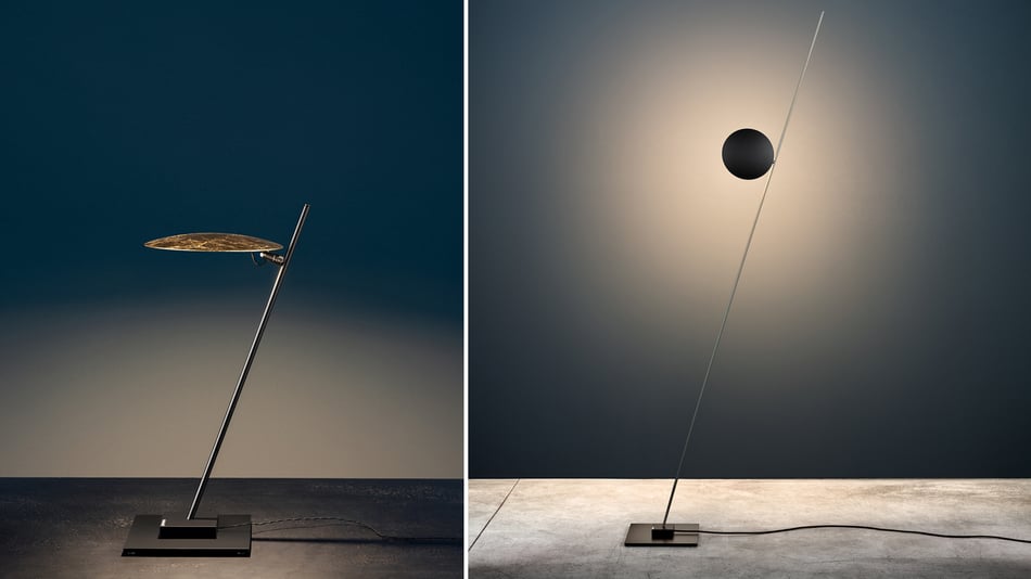 Catellani & Smith Lederam T1 Tischleuchte und Catellani & Smith Lederam F1 Stehleuchte Catellani & Smith Lederam T1 Tischleuchte und Catellani & Smith Lederam F1 Stehleuchte