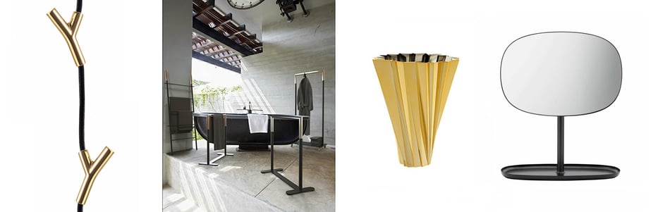 Frost Bukto Leiter, Authentics Wardrope Garderobe, Kartell Shanghai Vase und Normann Copenhagen Flip Spiegel