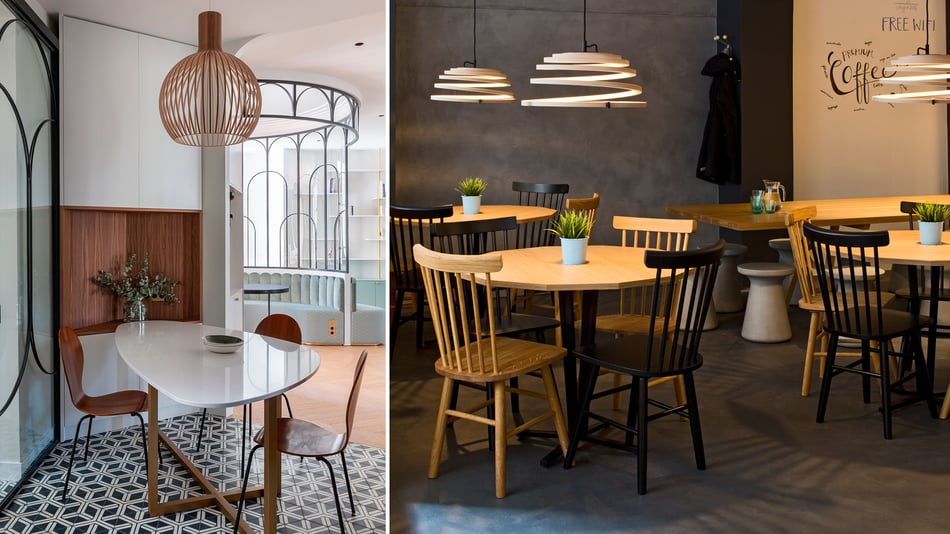 Secto Octo 4240 Pendelleuchte und Secto Aspiro 8000 LED-Pendelleuchte Secto Octo 4240 Pendelleuchte und Secto Aspiro 8000 LED-Pendelleuchte