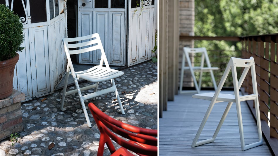 Magis Folding Air-Chair und Pedrali Enjoy 460 Klappstuhl