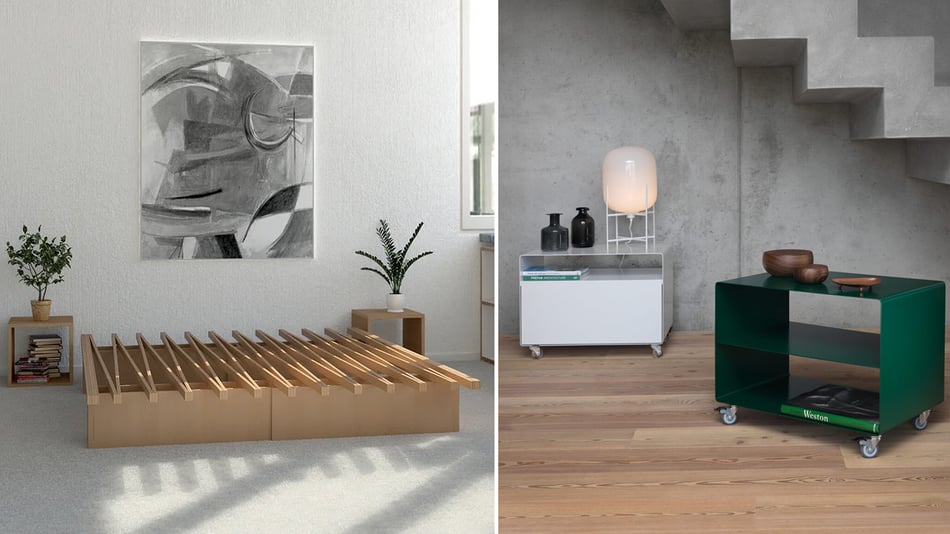 Tojo V Bett und müller möbelfabrikation R107N Rollwagen