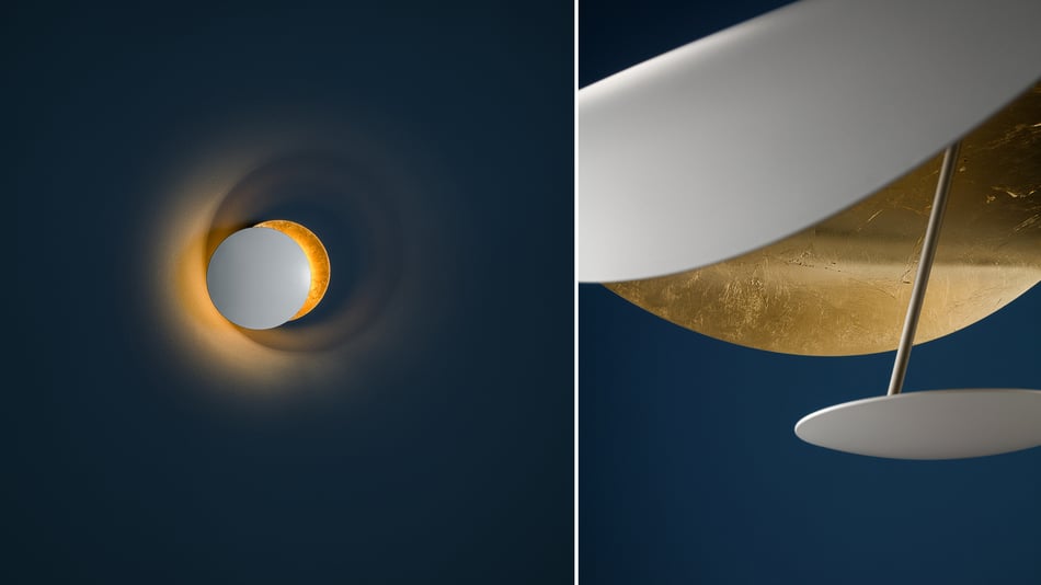 Catellani & Smith Lederam W1 Wandleuchte und Catellani & Smith Lederam Manta S1 Deckenleuchte Catellani & Smith Lederam W1 Wandleuchte und Catellani & Smith Lederam Manta S1 Deckenleuchte