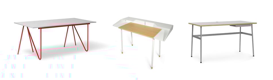 müller möbelfabrikation T22 Arbeitstisch, Radius Design Miss Moneypenny Sekretär und Normann Copenhagen Journal Schreibtisch