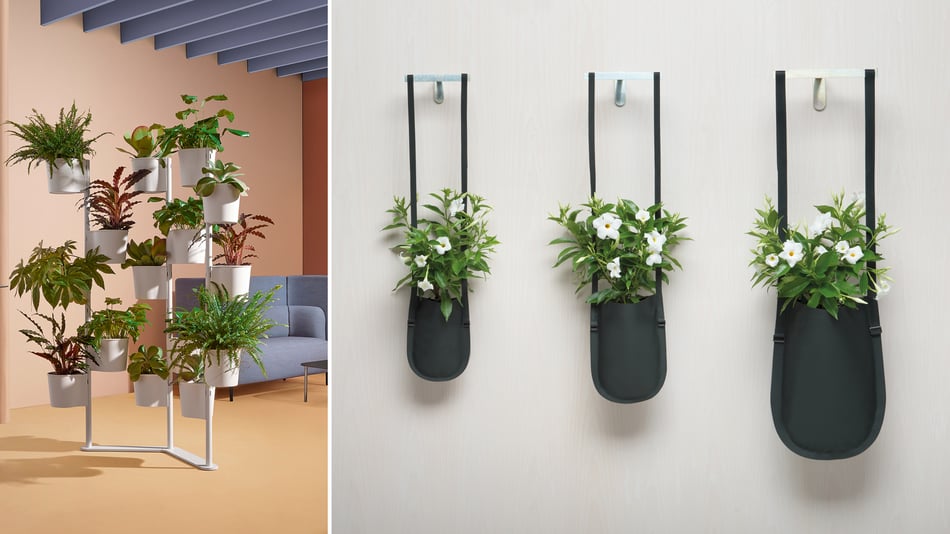 Pedrali Hevea 5183 Blumentopf und Authentics Urban Garden Pflanztasche