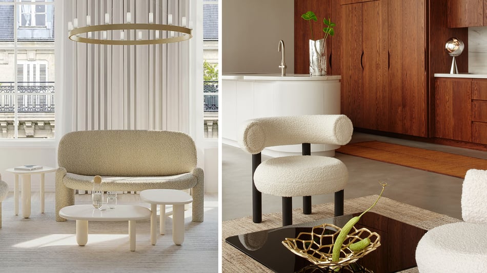Gubi Bat Dining Chair und Tom Dixon Fan Stuhl
