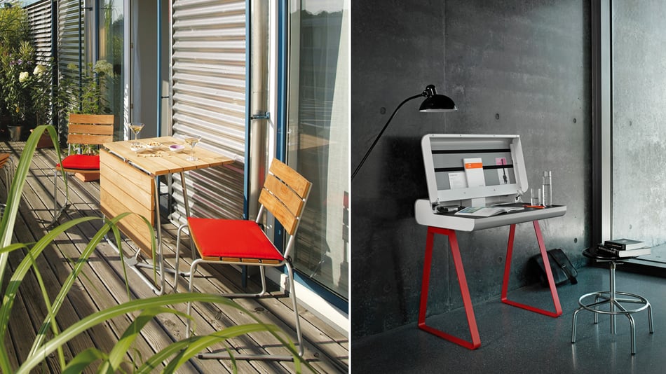 Weishäupl Balcony Klapptisch und müller möbelfabrikation PS08 Sekretär