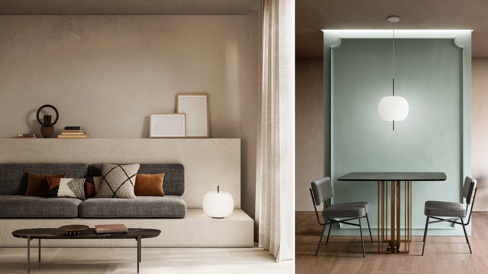 Kundalini Kushi Tischleuchte und Kundalinie Kushi Pendelleuchte Kundalini Kushi Tischleuchte und Kundalinie Kushi Pendelleuchte