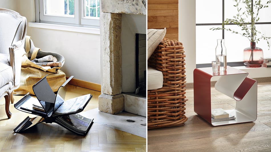 Kartell Frontpage Zeitungsständer und Müller Möbelfabrikation V44 Beistelltisch Kartell Frontpage Zeitungsständer und Müller Möbelfabrikation V44 Beistelltisch